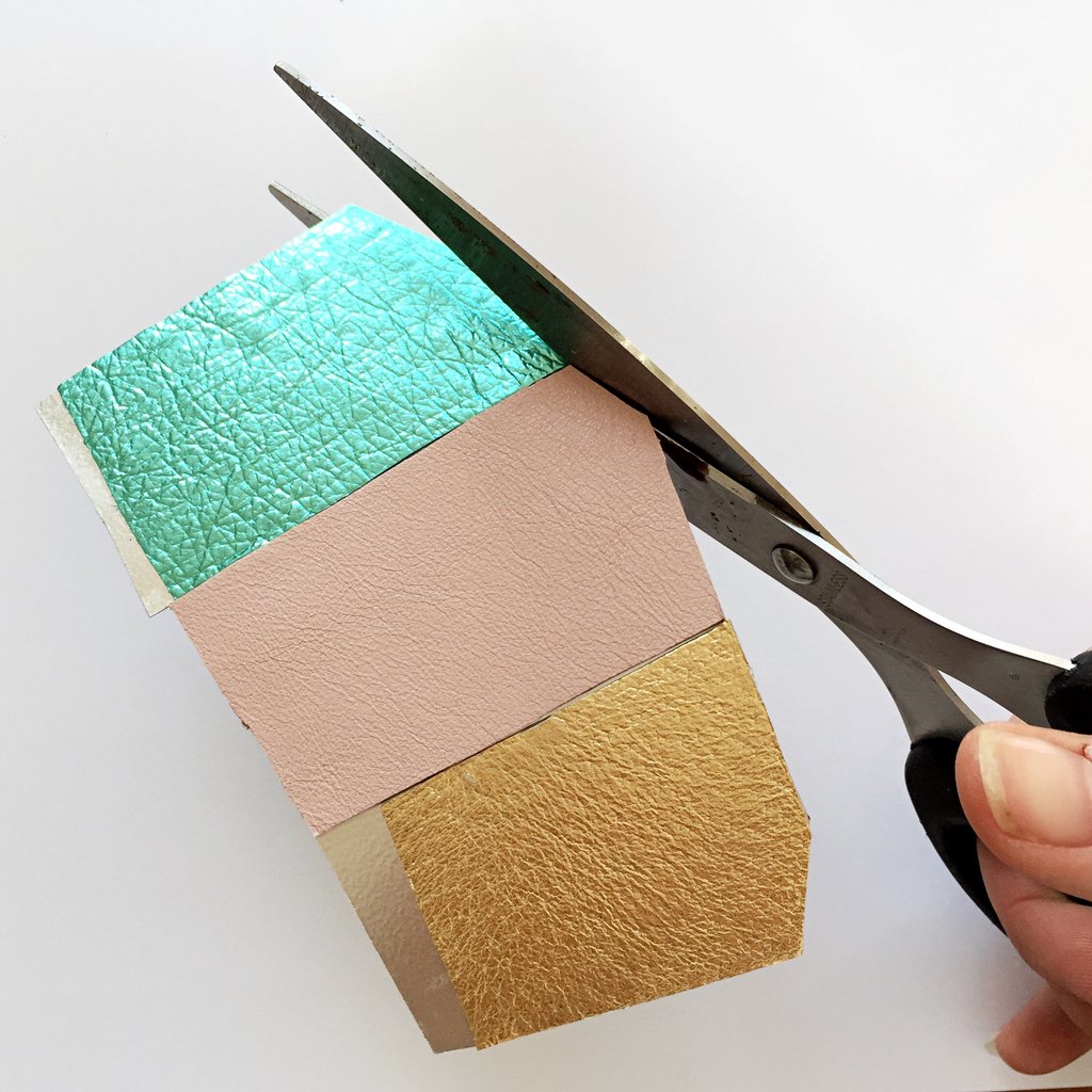 Metallic pleather or leather necklace DIY by London Craft Club's Sonia Bownes