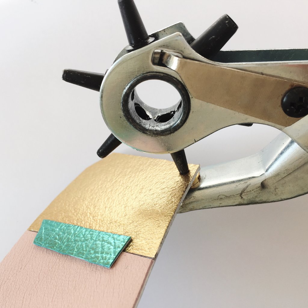 Metallic pleather or leather necklace DIY by London Craft Club's Sonia Bownes