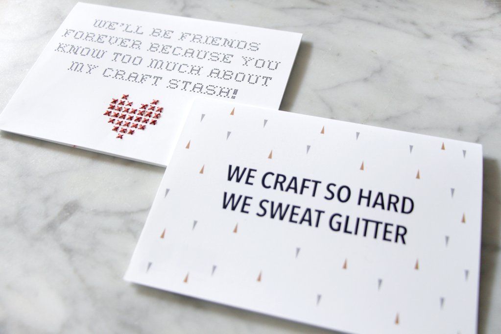 Then thread up a needle and stitch your crosses. To keep the tail hidden, start by pushing up from the back to the front (making the holes in advance makes it a lot easier!)