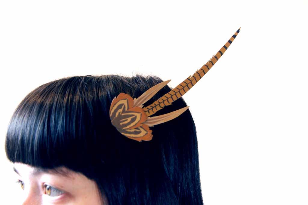 Free download - beautiful printable headpiece of pheasant feathers from Untensils0