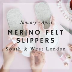 Merino Felt Slipper workshops at Blabar