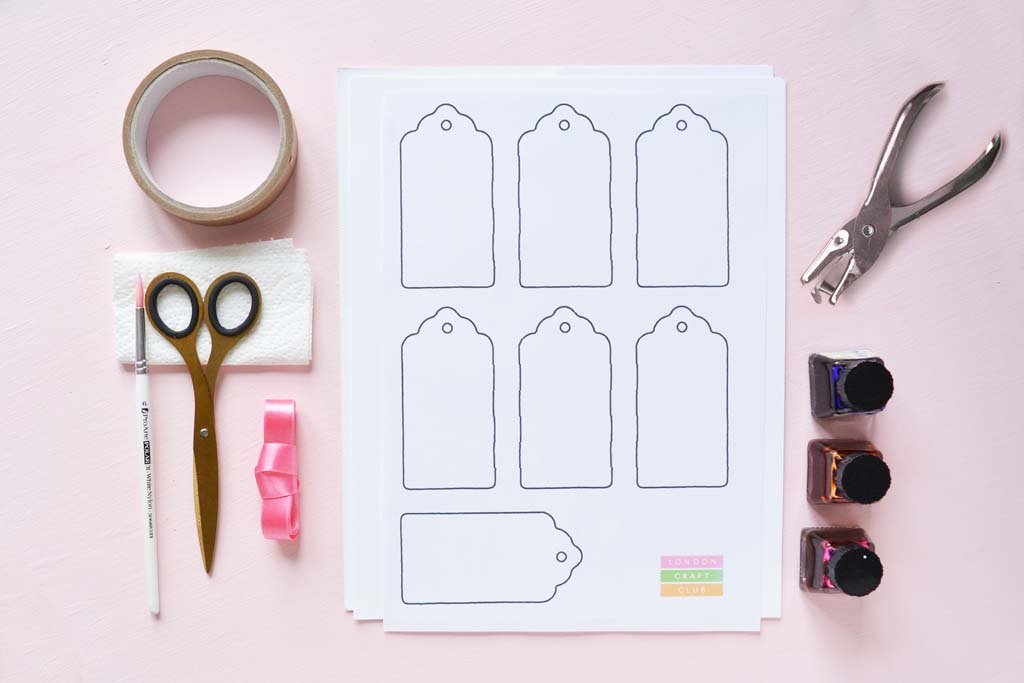 Gorgeous gift tags inksplat DIY from London Craft Club