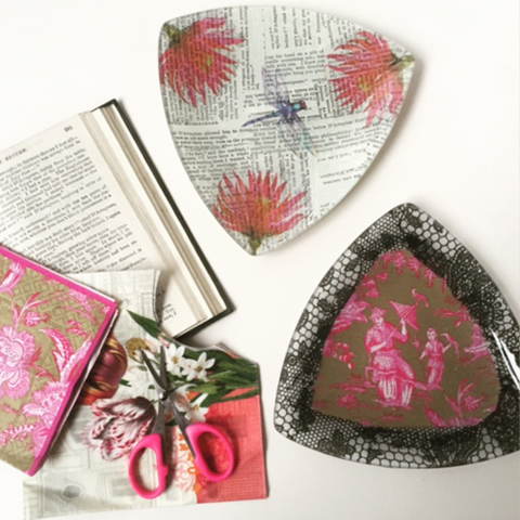 Decoupage onto Glass