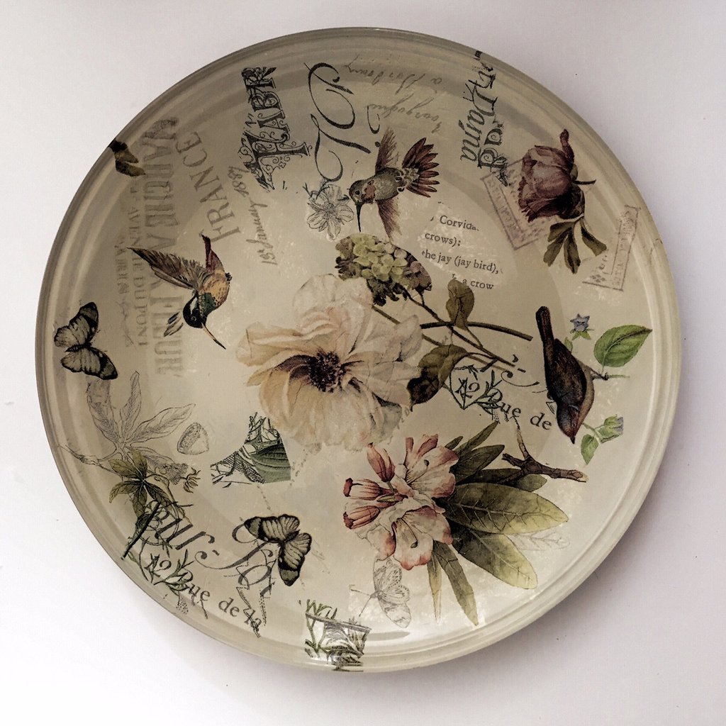 Decoupage onto Glass