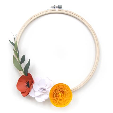 Botanical Paper Art : Flower Wreath